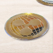 リップルXRP暗号 ラウンドペーパーコースター (アングル)