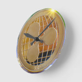 リップルXRP ラウンド壁時計 (傾斜)