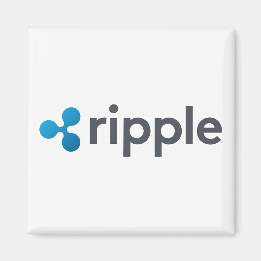 リップルXRP Cryptocurrency正方形マグネット マグネット (正面)