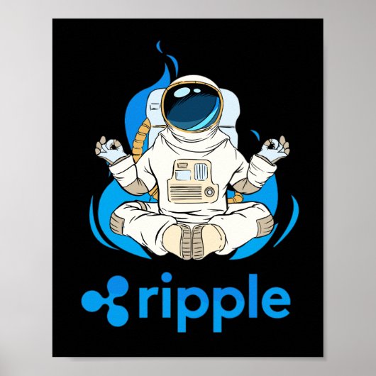 リップルXRP Cryptocurrency-Crypto宇宙飛行士 ポスター (正面)