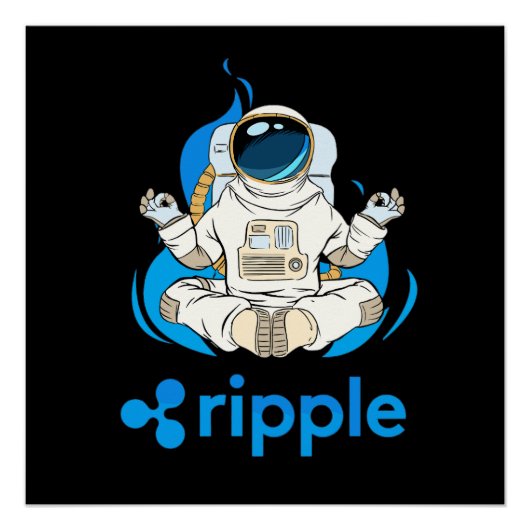 リップルXRP Cryptocurrency-Crypto宇宙飛行士 ポスター (正面)