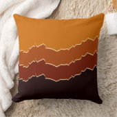 リップ付きオレンジとブラックのストライプ クッション (ブランケット)