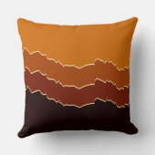 リップ付きオレンジとブラックのストライプ クッション (裏面)