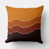 リップ付きオレンジとブラックのストライプ クッション (正面)