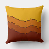 リップ付き暖かいオレンジと黒の不規則なストライプ クッション (裏面)