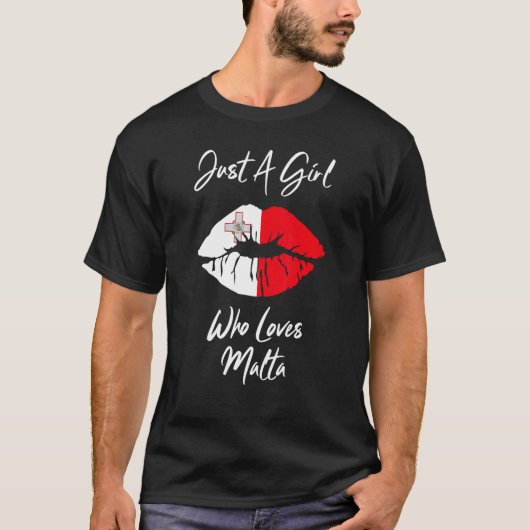 リップ女子ラブフラッグマルタ Tシャツ (正面)
