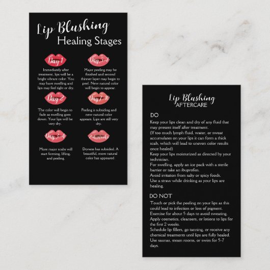 リップ赤面アフターケアカード(両面デザイン付) 名刺 (正面/裏面)