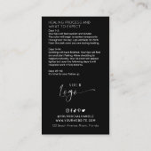 リップ赤面タトゥーミニマリストロ気にゴガイド後 名刺 (裏面)