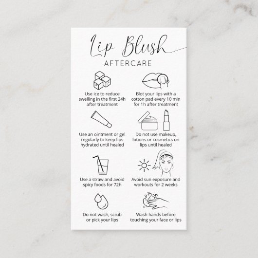 リップ赤面タトゥーミニマリストロ気にゴガイド後 名刺 (正面)