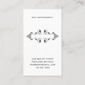 リップ風変わりインクタトゥースタイルゴシック様式メイクアップアーティスト 予約カード (裏面)