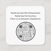 リップ・イット・シンプル スクエア名刺 (裏面)