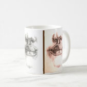 リップ&ノーズペンシルスケッチアートマグ コーヒーマグカップ (正面右)