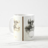 リップ&ノーズペンシルスケッチアートマグ コーヒーマグカップ (正面左)