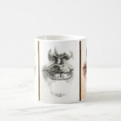 リップ&ノーズペンシルスケッチアートマグ コーヒーマグカップ (中央)
