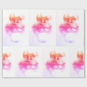 リップ&ノーズペンシルスケッチラッピング紙 ラッピングペーパー (フラット)