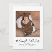 リッミニマルトルメリークリスマスポートレートベビー誕生 シーズンカード (裏面)