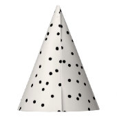 リッミニマルト水玉模様ブラック誕生日 パーティーハット (裏面)