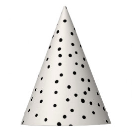 リッミニマルト水玉模様ブラック誕生日 パーティーハット