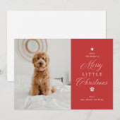 リッメリートクリスマスペットフォトフラットホリデーカード シーズンカード (正面/裏面)