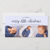 リッメリートルクリスマスタイポグラフィモダン3写真 シーズンカード (正面)