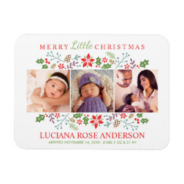 リッメリートルクリスマスベビー初の写真コラージュ マグネット