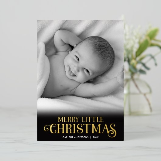 リッメリートルクリスマスベビー初めてのクリスマス 箔シーズンカード (立ち正面)