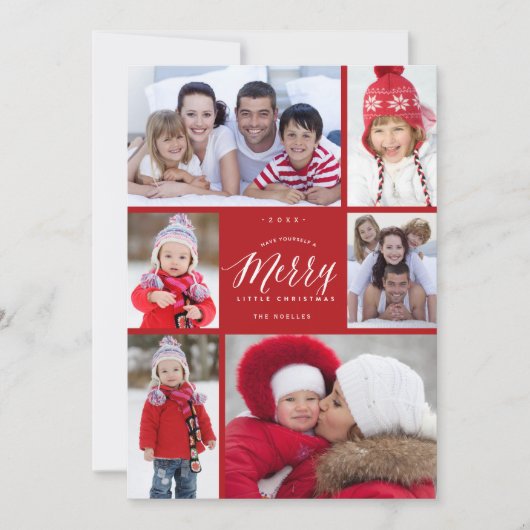 リッメリートルクリスマスモダンタイポグラフィ6写真 シーズンカード (正面)
