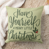 リッメリートルクリスマス |ホリーベリー&文字 クッション (ブランケット)