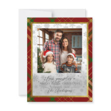 リッメリートルクリスマス |赤と金ゴールドのタータンチェック写真