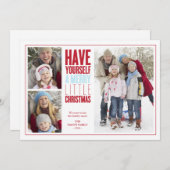 リッメリートルクリスマス |赤/淡青 シーズンカード (正面/裏面)