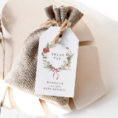 リッメリートルベビーシャワーレッドボウリース ギフトタグ