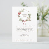 リッメリートルベビーシャワーレッドボウリース サンキューカード (スタンド正面)