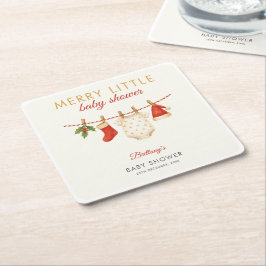 リッメリートルベビー物干し用ベビーシャワー スクエアペーパーコースター