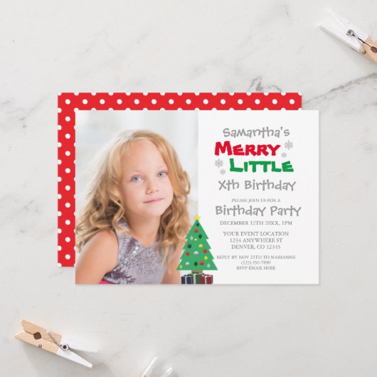 リッメリートル誕生日 招待状 (正面/裏面インサイチュ)