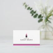 リッモダンプスティックのロゴを使用したメイクアップアーティスト 名刺 (スタンド正面)