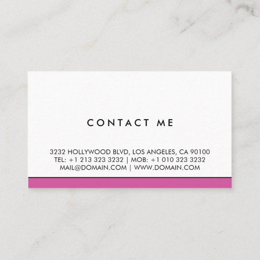 リッモダンプスティックのロゴを使用したメイクアップアーティスト 名刺 (裏面)