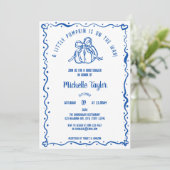 リッユニークトルカボチャフランスのブルーベビーシャワー 招待状 (スタンド正面)