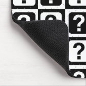 リッ市松模様にドルクエスチョンマークパターンデザイン マウスパッド (コーナー)