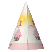 リッ恋しく思クカップケーキかわいい女の子の誕生日 パーティーハット (裏面)
