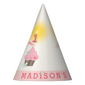 リッ恋しく思クカップケーキかわいい女の子の誕生日 パーティーハット (左)