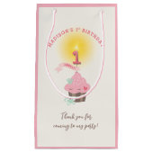 リッ恋しく思ク・カップケーキガールの1歳の誕生日パーティー スモールペーパーバッグ (正面)