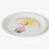 リッ恋しく思ク・カップケーキガールの1歳の誕生日パーティー ペーパープレート (アングル)