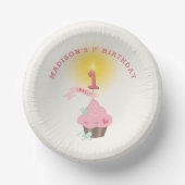 リッ恋しく思ク・カップケーキガールの1歳の誕生日パーティー ペーパーボウル (正面)