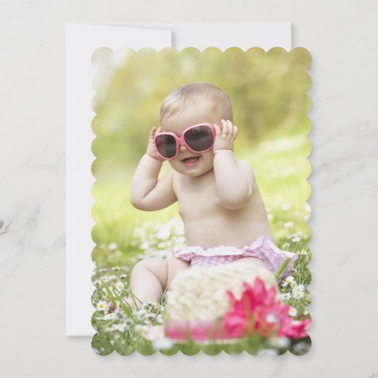 リッ恋しく思トルカップケーキプリンセスガールの最初の誕生日 招待状 (裏面)