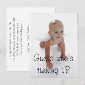 リッ恋しく思トル・エンジェル誰が1番に？ インビテーションポストカード (正面/裏面)