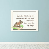 リッ楽しむトツ引用文感動的チプムンク キャンバスプリント (インサイチュ (ウッドフロア))