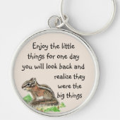 リッ楽しむトツ引用文感動的チプムンク キーホルダー (正面)