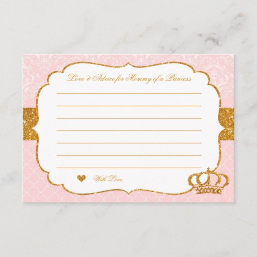 リッ王室のトルプリンセスピンクと金ゴールドアドバイスカード アドバイスカード (正面)