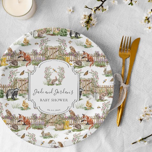 リッ疑問に思トル | 春ガーデンベビーシャワー ペーパープレート