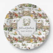 リッ疑問に思トル | 春ガーデンベビーシャワー ペーパープレート (正面)